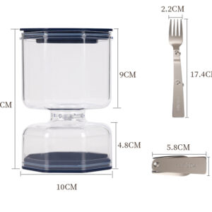 Pickle Jar, Pickle and Olive Hourglass Jar, Wet and Dry Pickle Juice Separator, Upgraded Food Grade ABS Lid and Pickle Jar