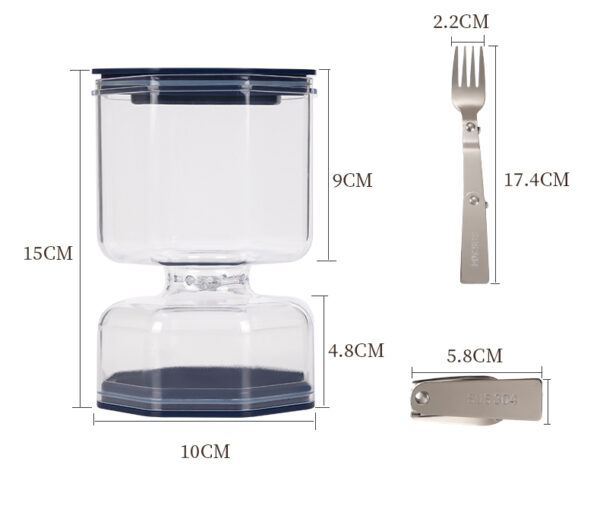 Pickle Jar, Pickle and Olive Hourglass Jar, Wet and Dry Pickle Juice Separator, Upgraded Food Grade ABS Lid and Pickle Jar