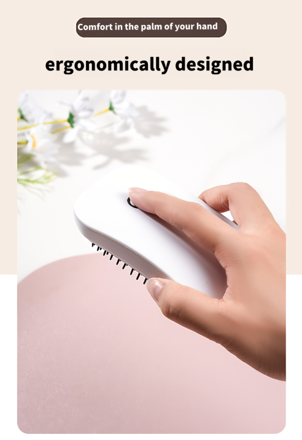 Massage Comb Electric Massage Brush Portable Hair Comb White Home Head Spa White - 图片 7