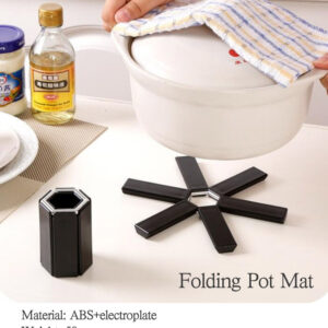 Foldable Hot Pot Mat, Compact Non-Slip Table/Countertop Pads, Kitchen Trivets, Heat Resistant Trivets, Modern Kitchen Insulation Pads for Hot Pots and Dishes