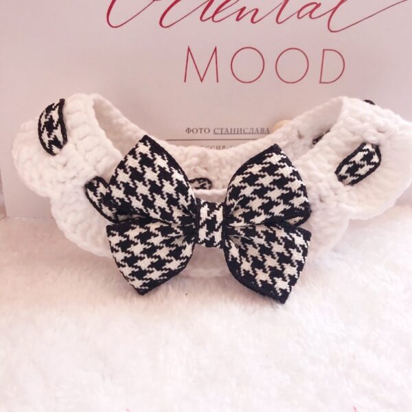 Fashionable cat drool scarf, dog scarf, pet scarf collar, knitted yarn - 图片 4